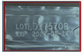 Close-up of the Cefazolin in Dextrose Injection USP IV bag showing the lot number and expiration date inside a red box. 