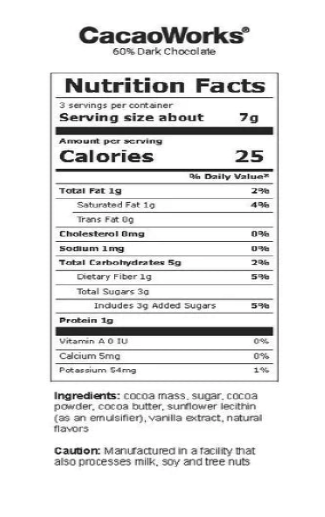 Image of back label, Boner Bears Sex Chocolate Lot Number: BB21125