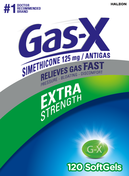 Photograph of Front of Carton Gas-X Extra Strength Softgels (72 ct.)