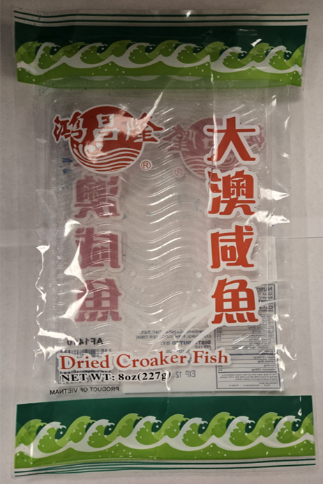 “Image of back package, clear plastic bag with green trim”