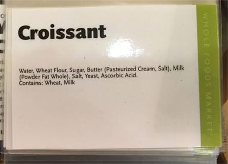 Croissant store label
