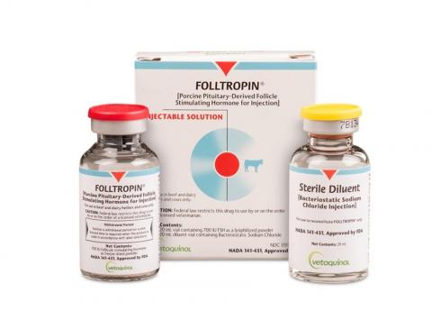 FOLLTROPIN, Porcine Pituitary-Derived Follicle Stimulating Hormone for Injection for cattle, kit