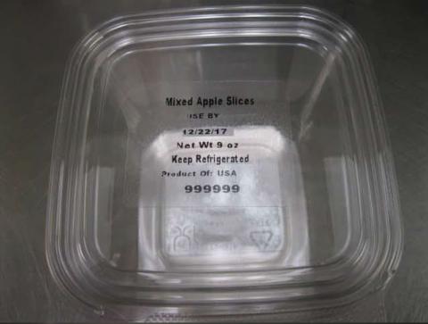 Front Tray Label  Mixed Apple Slices
