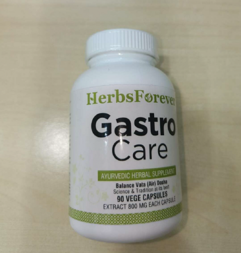 Front of bottle, HerbsForever Gastro Care 