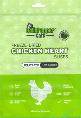 BellePepper Cats Freeze-Dried Chicken Heart Treats front