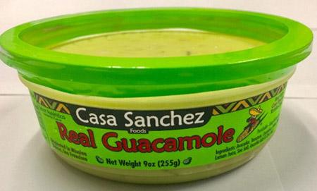 Casa Sanchez Foods, Real Guacamole, 9 oz., UPC # 0 78732 00412 2