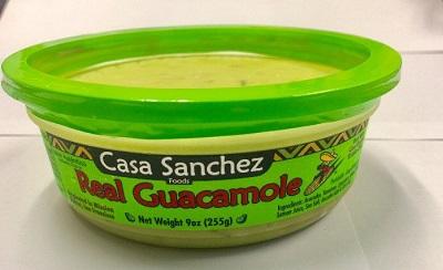 Casa Sanchez Foods, Real Guacamole, 9 oz., UPC # 0 78732 00412 2