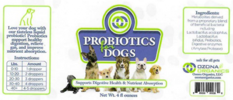 “Ozona Organics, Probiotics for Dogs, 4 oz. bottle”