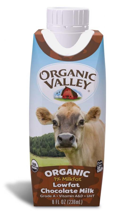 Image 1 - Organic Valley Organic 1% Milkfat Lowfat Chocolate Milk 12ct/8 fl oz cartons