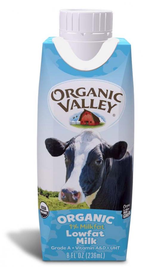 Organic Valley Organic 1% Milkfat Lowfat Milk 12ct/8 fl oz cartons