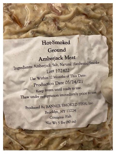 Banner Smoked Fish, Inc., Hot-Smoked Ground Amberjack Meat