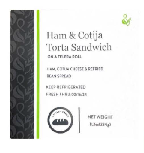 Mg Foods Voluntarily Recalls Ham & Cotija Torta Sandwich Distributed in Florida Due to Possible Listeria Monocytogenes Contamination of Cotija Cheese