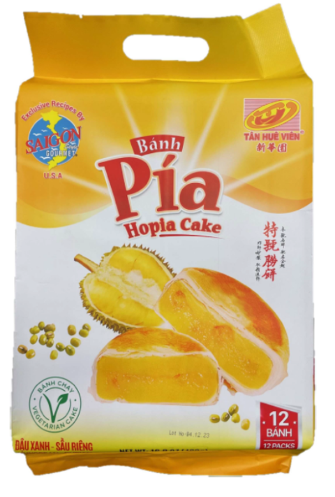 Image 1 – Labeling, BANH PIA Mung Bean Durian 480g X16 THV 1894 16pack(17oz-ct)/case