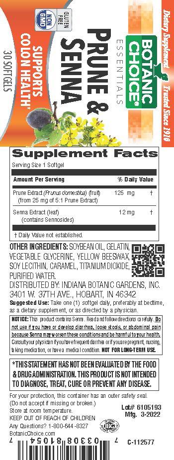 Image 1 - Labeling, Botanic Choice Prune & Senna, 30 soft gels