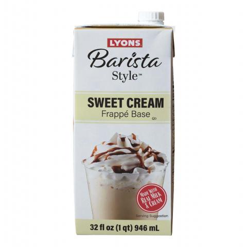 Lyons Barista Style Sweet Cream Frappé Base 12ct/32 fl oz cartons