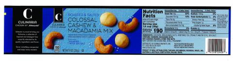 Culinaria Roasted & Salted Colossal Cashew & Macadamia Mix NET WT 9 oz (255g)