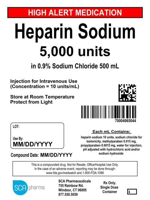 Heparin Sodium 5000 units, 10 units/ml
