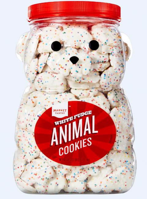 Container Image – MARKET PANTRY WHITE FUDGE ANIMAL COOKIES