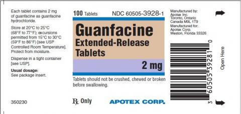 Label, Guanfacine Extended-Release Tablets, 2 mg