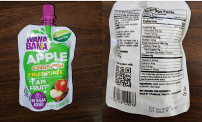 1 – Labeling, Wanabana Apple Cinnamon Fruit Puree