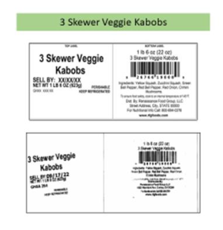 3 Skewer Veggie Kabobs