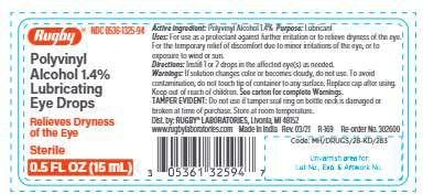 Polyvinyl Alcohol, 1.4% Lubricating Eye Drops, Bottle label