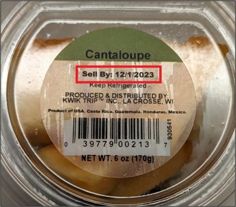 Image 2 “Photograph of Cantaloupe label, 6 oz.”
