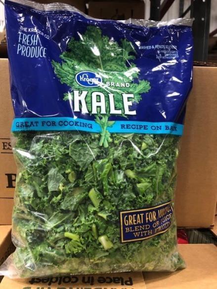 Front Label – Kroger Kale Net Wt. 16 oz.