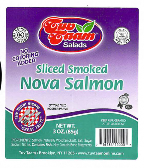 33.	Tuv Taam Salads, Sliced Smoked Nova Salmon, 3 oz