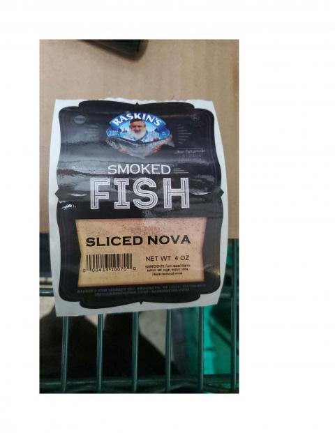 39.	Raskin’s Smoked Fish, Sliced Nova, 4 oz