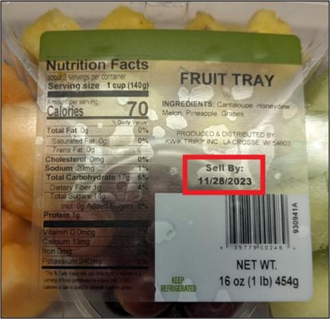 Image 3 “Photograph of Fruit Tray label, 16 oz.”
