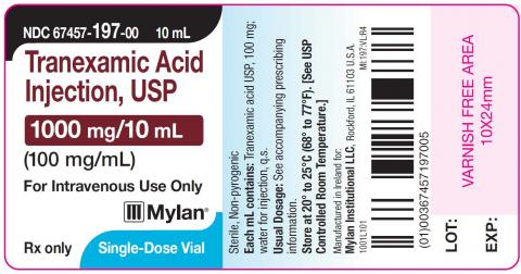 Vial label, Tranexamic Acid Injection