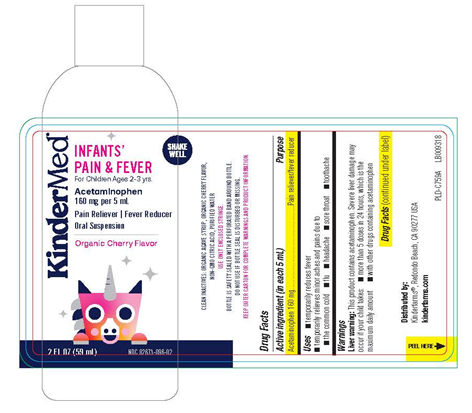 Image 3: “Bottle Label KinderMed Infants Pain & Fever Acetaminophen Organic Cherry Flavor, 2 fl. oz.”