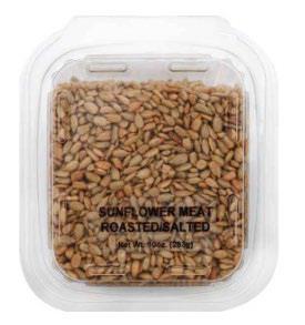 Sunflower meat, roasted and salted, packaged, Net Wt. 10 oz