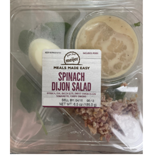 12. Meijer Spinach Dijon Salad
