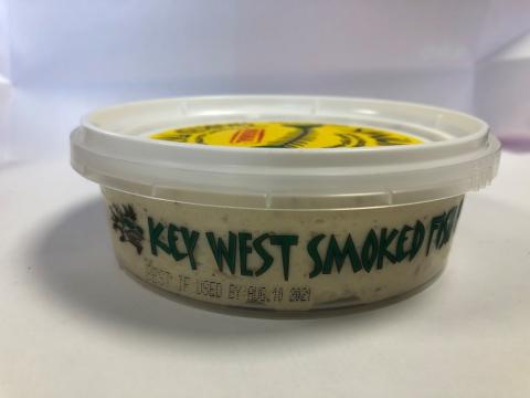 Side Image – Smilin’ Bob’s Key West Style Original Smoked Fish Dip with Best If Used By Date Aug 10, 2021