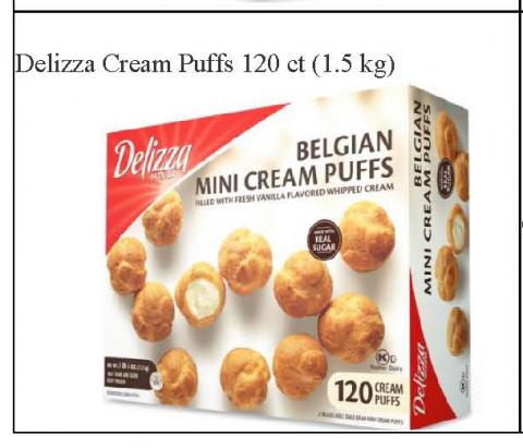 Photo 4 – Labeling, Delizza Cream Puffs, 120 count