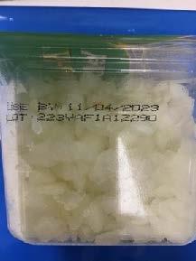 Image 4: “Back label, Gills Onions brand Fresh Diced Yellow Onions, 8 oz cups”