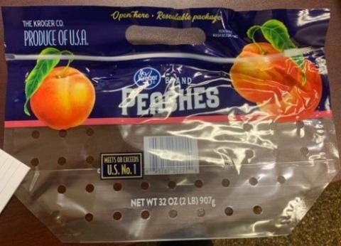 Package of Kroger Peaches