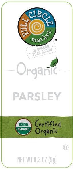 Image 1 - Label, Full Circle market Organic Parsley