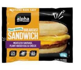 Meatless Sausage, Plant-Based Egg & Cheese