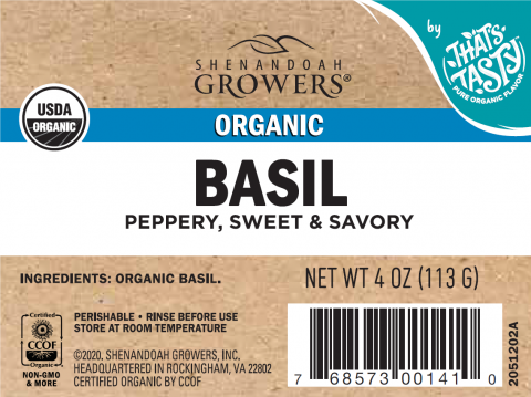 Shenandoah Growers, Organic Basil, 4 oz.
