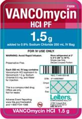 Image 11 - Labeling, Vancomycin hcl pf 1.5g