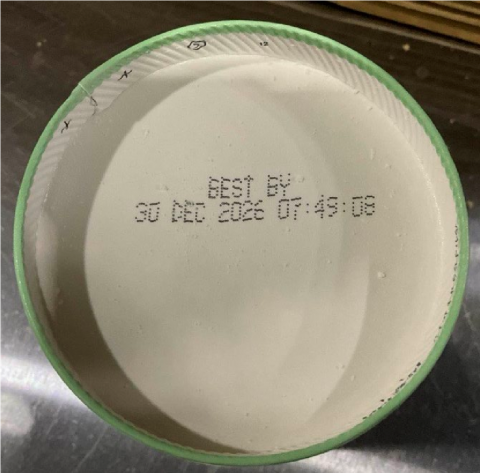 Location of coding on bottom of container, Straus Family Creamery Organic Ice Cream