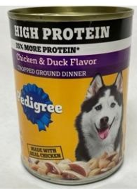 PEDIGREE® Can High Protein Chopped Chicken & Duck Flavor 13.2oz Cans for dogs 