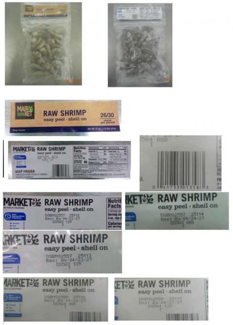 Market 32 Raw Shrimp Easy Peel Shell On, NET WT 16 Oz,, UPC 0 41735 01358 3