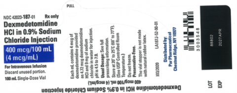 Label, Dexmedetomidine HCl in 0.9% Sodium Chloride Injection with Lot 88802