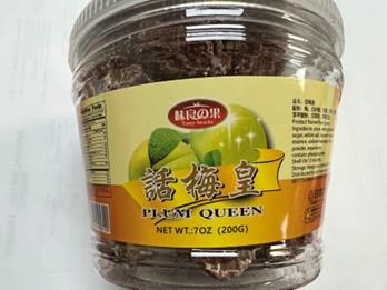 Image 1: “Photograph of front label of Plum Queen, 7 oz. (200 g)”