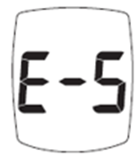 Alternate view of E-5 error code on TRUE METRIX meter