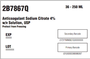 Carton Label:  Baxter Anticoagulant Sodium Citrate Solution USP 